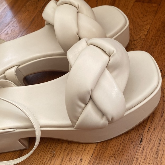 Jeffrey Campbell Women's Braided Platform Sandal in Cream Size 9.5 - Picture 11 of 15